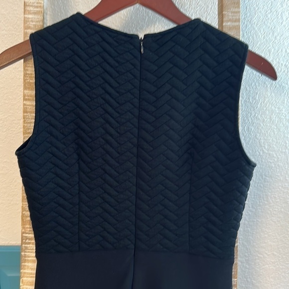 Joseph Ribkoff black midi dress size 4 empire waist quilted top - Picture 12 of 15